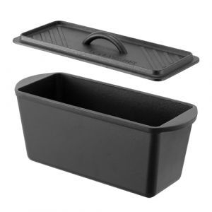 Navaris Moule a Cake - Moule Rectangulaire Patisserie en Fonte avec Couvercle 34x13,5x13cm - Moule Pain de Mie &agrave; Brioche Pate en Croute Gateau Foie Gras - Plat Antiadh&eacute;sif Four (SX-Commerce, neuf)