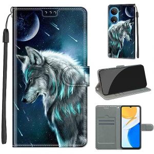 SIENIANLINE Coque pour Honor X7, Coque Honor Play 30 Plus,Etui Protection Housse Premium en Cuir de Portefeuille en Cuir Fermeture Magn&eacute;tique Flip Case pour Honor X7 / Honor Play 30 Plus (DIKAS, neuf)
