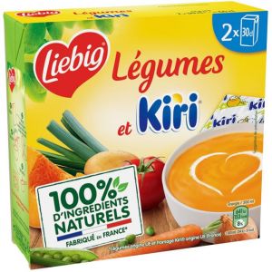 Soupe de l&eacute;gumes et fromage Kiri,2 x 30 cl (MEDIACASH, neuf)