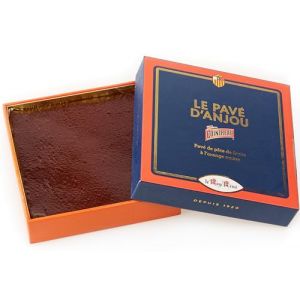 LE ROY REN&Eacute; Epicerie Fine - Pav&eacute; d'Anjou p&acirc;te de fruits au Cointreau - Abricots et Oranges origine Provence - France, boite 250g. (Agathastock, neuf)