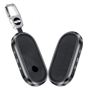 KUNIO Keyless Coque de clé pour BMW Mini Countryman Cooper One 2023 2024 2025 Alliage d'aluminium Protection Boîtier de clé Porte-clés Étui à clés Noir (KUNIO, neuf)