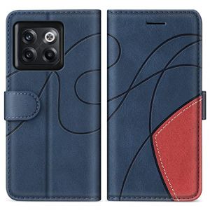 KKEIKO Coque pour OnePlus 10T 5G, Portefeuille Etui en Cuir PU Coque pour OnePlus 10T 5G, Antichoc Housse de Protection avec Fente Carte, Bleu (KKEIKO, neuf)