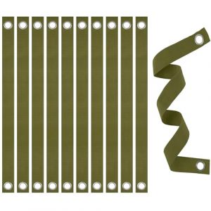 10 Pi&egrave;ces de Souche d'arbre de Kit, Sangles de Piquet de Support d'arbre, l'arbre Soutient L'ancre de Jeune Arbre, pour la Fixation des Plantes pour Une Croissance Saine - Olive (FIBOUND EU, neuf)