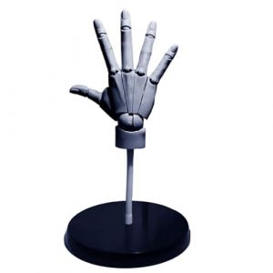 Mod&egrave;le de main pour dessin, 2 pi&egrave;ces mod&egrave;le de main 1:1 articul&eacute; pour dessiner des mains mannequin articul&eacute;es mobiles avec base pour peinture, croquis 14, 2 pouces (droite + gauche) (GloFleur, neuf)