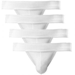 Summer Code Homme Sexy Slip sous-vêtement Ficelle, Lot de 4 Blanc, Medium (Summer Code Store, neuf)