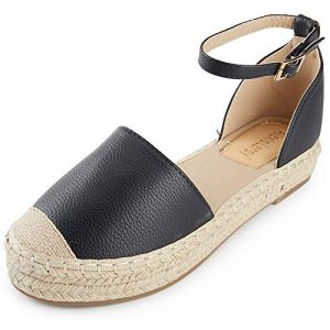 Alexis Leroy Sandales Espadrilles à Plateforme Fermée pour Femmes Noir 41 EU (Alexis_Leroy, neuf)