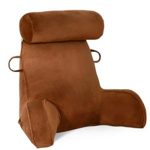 MINGPINHUIUS Coussin de lecture XL pour lit et canapé, avec traversin amovible, coussin de dossier pour adulte avec mousse à mémoire de forme pour lire, travailler, jouer, regarder la télévision, se (GULIUK, neuf)