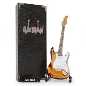 Axman Eric Bell (Thin Lizzy) : Fender Stratocaster &ndash; R&eacute;plique Miniature pour Guitare (Axman Miniature Guitars, neuf)