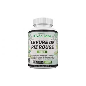 Kivéelabs 90 Capsules - Levure de riz rouge - Coenzyme Q10 - Levure de riz rouge abaisse votre cholestérol - 496MG levure de riz rouge - Sans gluten, Vegan et sans OGM - Fabriqué en Espagne (KIVEELABS SL, neuf)