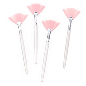 Brosse de masque 4pcs, brosse de ventilateur, brosse faciale rose douce, applicateur facial, pour appliquer le masque, maquillage (Qccige, neuf)