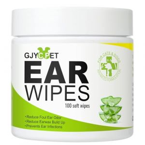 GJYC PET Lingette Oreille Chien, Nettoyant pour Oreilles de Chats et de Chiens, 100 Nettoyage Oreille Chien Oreilles de Chiens et de Chats, &eacute;liminent la salet&eacute; du c&eacute;rumen pour Chiens et Chat (gjycpet-shop, neuf)