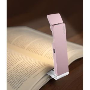 VTIGER lampe de table rechargeable pour la lecture au lit clip LED lampe de lecture réglable en 3 couleurs et 4 luminosité durable portable bookmark Light pour les fans de livres et les enfants (VTiger, neuf)