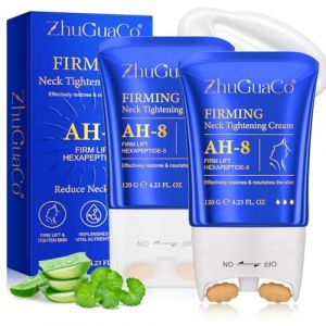 AH-8 Cr&egrave;me raffermissante pour le cou, Anti Double Menton, Ah-8 soins pour le cou et le d&eacute;collet&eacute; creme, Huile corporelle liftante au collag&egrave;ne, Cr&egrave;me anti-rides pour femmes et hommes 120g (2PC) (zhilekong-beauty, neuf)