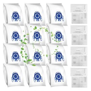 12 Sac Aspirateur GN Compatibles avec Miele Hyclean Pure Sacs pour Miele GN 3D Classic C1 Complete C2 Complete C3, S2 S5 S8 S800 S600 Series avec 4 Filtres Moteur et 4 Filtres D'&eacute;vacuation (CELBERENA, neuf)