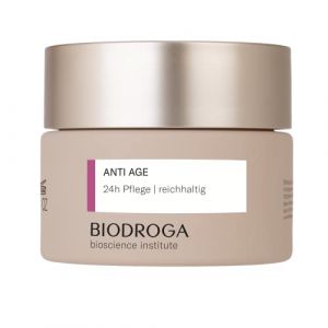 Biodroga Crème de jour anti-âge 24h riche 50 ml – Crème de jour raffermissante anti-rides Vegan Bioscience Institut (Sonjas Kosmetikstudio, neuf)