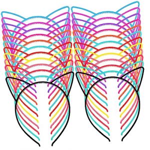 Vaguelly Pi&egrave;ces Bandeau Oreille De Chat Bandeaux De Cheveux Oreilles De Chat Lumi&egrave;re Noir Bandeaux Oreilles De Chat Femmes Filles Casque De Chat Enfants D&eacute;cor De Chat Bonjour Plastique (Bustling Xin, neuf)