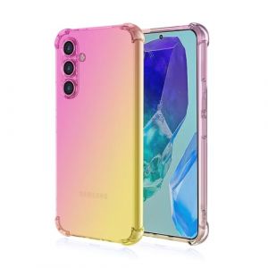RankOne Coque de T&eacute;l&eacute;phone Convient pour Samsung Galaxy S24 FE (6.7" inches) Transparent TPU Silicone D&eacute;grad&eacute; de Couleur Case - Or Rose (Rankone, neuf)