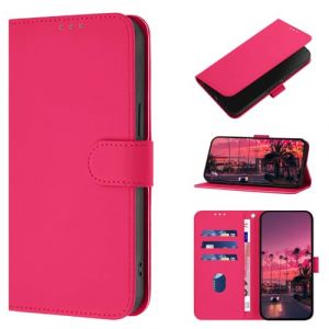 CASEONJAN Coque pour iPhone SE 2020 / SE 2022/8 / 7, Etui Protection Housse en Cuir PU Coque Magn&eacute;tique, Antichoc &Eacute;tui Portefeuille Flip Case pour iPhone SE 2020 / SE 2022/8 / 7 (Rose Vif) (CASEONJAN, neuf)