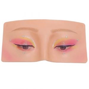 Planche d'entra&icirc;nement pour le maquillage des yeux &ndash; Aide au maquillage en silicone r&eacute;utilisable pour les d&eacute;butants, les artistes et les amateurs d'autodidacte, tableau de mannequin d'entra&icirc;nement (caimeirui, neuf)