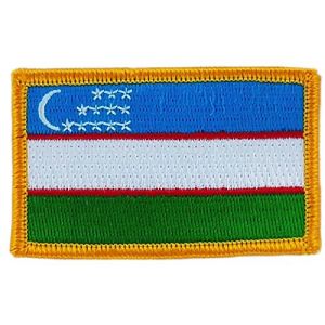 Patch écusson brodé drapeau ouzbekistan ouzbek thermocollant backpack (Akachafactory, neuf)