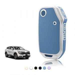 TOOMUME Coque Clé TPU, Etui Clé Étui Clé Adapté pour Kia Sportage R GT MK5 Stinger GT Sorento Picanto Ceed CD Proceed XCeed Cerato Forte, Couvre Clef Cache Cle Voiture Telécommande - Flip Key (TOOMUME, neuf)