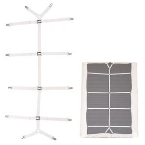 JYNVO Tendeur de drap, tendeur de drap réglable avec clip métallique, support de drap, rideau de drap extensible pour draps de lit, matelas, canapés d'angle, fauteuils, coussins d'assise (ROBFLOR MARKET CARS, neuf)