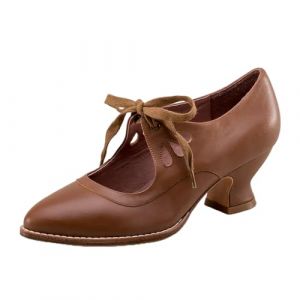 G&eacute;n&eacute;rique Escarpins r&eacute;tro Mary Jane pour femme - Style vintage - &Agrave; lacets - Talon bas - Chaussures Derby - Grande taille (zezhoushangmao, neuf)