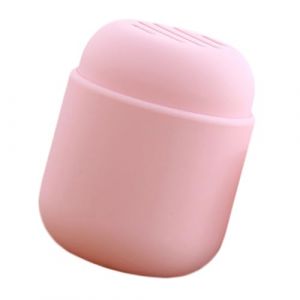Angoily Porte-Houppettes en Silicone Rose Support Compact et Portable pour &Eacute;ponges &agrave; Maquillage Bo&icirc;te de Rangement Anti-Poussi&egrave;re pour Voyages et Usage Quotidien (Ceoning, neuf)