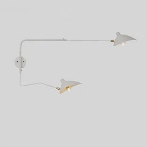 DESHOME Applique Murale avec Bras Articulé Blanc 120cm Lampe Murale Industrielle Vintage d'Intérieur Longue Lumière Murale Réglable, pour Salon, Chevet, Bureau, Chambre d'Enfant, E27 3000K (WENJUN JOE, neuf)