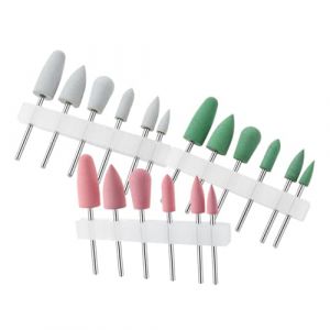 ELAYARD 18 pcs Set de Embouts de Meule Silicone pour Ongles Kit Professionnel de Forets Manucure pour Polissage Nettoyage des Cuticules et Meulage Compatible Perceuse &Eacute;lectrique (Heyyii, neuf)