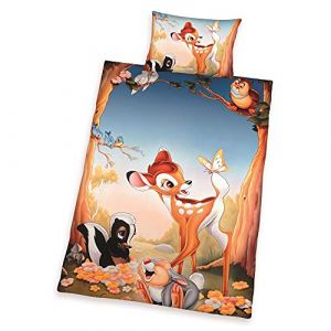 Disney Bambi Parure de lit pour b&eacute;b&eacute; 100 % coton 100 x 135 cm (kk-shopping, neuf)