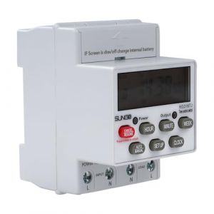 Jadeshay Interrupteur Horaire, Minuterie Num&eacute;rique Programmable pour rail DIN avec 16 Groupes de Programmes Interrupteur Temporis&eacute; pour &eacute;clairage, pompe &agrave; eau AC220V (jadeshay, neuf)