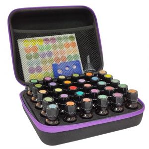 Bo&icirc;te Huile Essentielle, Bo&icirc;te de Rangement d'huiles essentielles pour 30 Bouteilles 5ml 10ml 15ml, Organisateur Voyage &Eacute;tui de Transport pour Voyage et Pr&eacute;sentation (CXGYL, neuf)