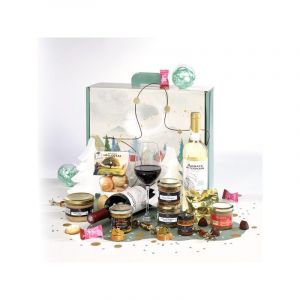 Cellier du P&eacute;rigord - Panier Garni F&ecirc;tes V&eacute;g&eacute;tarien 2025, tartinades l&eacute;gumes, 2 vins AOP Bergerac, douceurs, valisette 38x32cm (Cellier du P&eacute;rigord, neuf)