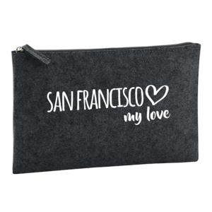 Huuraa trousse de toilette San Francisco my love Trousse de toilette cadeau en feutre anthracite 1 litre San Francisco my love Pr&eacute;sent (Hellweg Handelsbetrieb Soest, neuf)