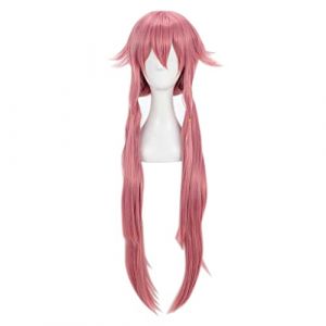 Cosplay Wig Perruque Anime Future Diary Cosplay Perruque Gasai Yuno, Longue Perruque Rose, Perruque Costume Halloween, for Halloween, Fête Costumée, Spectacle Anime, Événement Cosplay, Concerts (good stuff A, neuf)