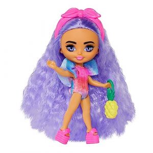 Barbie Poupée Articulée Extra Cool Voyage Mini-Minis 8 Cm, avec Tenue De Plage, Maillot De Bain Tie-Dye Et Accessoires Tropicaux, Jouet Enfant, Ados, A Partir De 6 Ans, HPN06 (THIL TRADING FR, neuf)