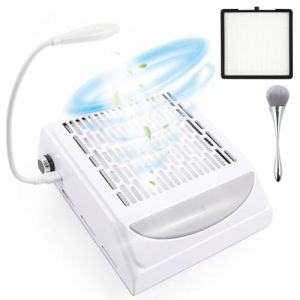 Aspirateur Ongle, 100W Aspirateur Manucure, Aspirateur de Table Ongle, Materiel Onglerie Professionnel, Aspirateur Poussiere Ongle avec 1 Filtre, 1 Lumière et 1 Brosse de Nettoyage (lovehomevp, neuf)