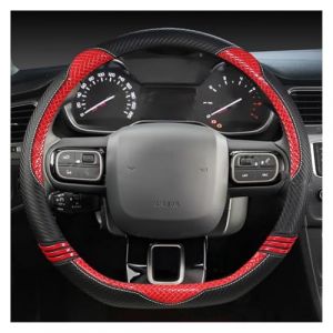 Housse Volant Voiture Couvre-Volant Type D pour citro&euml;n C3 II III 2009-2020 C3 pour AIRCROSS 2017-2021 pour Berlingo 3 C4 pour Picasso 2 Prot&eacute;g&eacute; Volant(Rouge) (Lonely Wine, neuf)