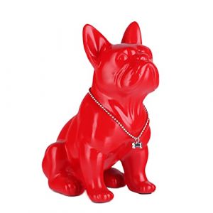 XYQXYQ Bouledogue Français Statue en Métal Coloré Assise Résine Statue Chien Bouledogue Britannique Décoration de la Maison Bouledogue Français Statue Extérieure (Hainan Xianyue Technology Co., Ltd., neuf)
