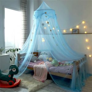 Odot Ciels de Lit Enfants pour Fille et Garcon, Ciel de lit Bébé Tente Lit Princesse Maison de Jeux,Baldaquin Moustiquaire Décoration pour Dôme Chambre d'Enfant (Bleu ciel (étoiles)) (Odot, neuf)