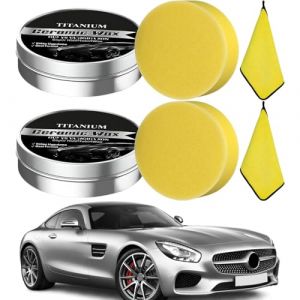 Altin Oran Titanium Ceramic Wax, Titanium Ceramic Wax Cream, Strong Protection Car Coating Polishing Waxs, Multi-Functional Coating Renewal Agent, Improve the Gloss of Your Vehicle (2) (Zxxx-Shop, neuf)