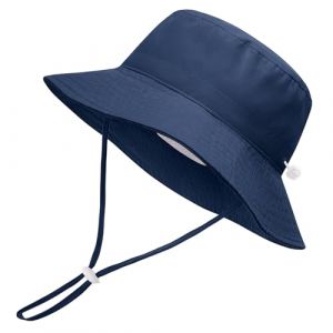 Xnova B&eacute;b&eacute; Enfant Chapeau de Soleil R&eacute;glable, Chapeaux de Seau Large Bord Unisex UPF 50+ Bucket Hat Bob Anti-UV Casquette pour Fille Garcon (Bleu, S(Circonf&eacute;rence Chapeau: 48-50cm)) (Mindfar-direct, neuf)