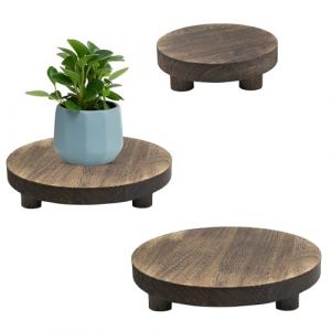 QoTang 3 Pi&egrave;ces Tabouret Plante,Petit Tabouret En Bois pour Plantes Fleur Stand &Eacute;tag&egrave;re Plantes Int&eacute;rieur ou Ext&eacute;rieur,D&eacute;cor pour Int&eacute;rieur Ext&eacute;rieur Jardin Maison Balcon,Diam&egrave;tre 12,5/15/19cm (Ceyuan inn, neuf)