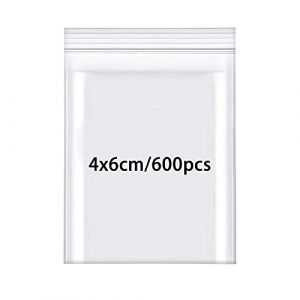 Rshuhx Sachet Plastique Transparent Refermables Petit Sac de Scell&eacute; Rangement &Eacute;paissir 160&mu;m 600pcs 4cmx6cm Pochon Plastique pour Classification Petits Articles Bonbons Pi&egrave;ces Jouets Vitamines (Rshuhx, neuf)