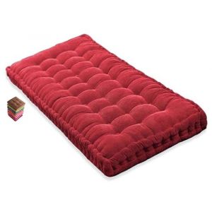 Matelas de Sol capitonné ou Coussin pour Banc de Jardin 1/2/3 Places, Banquette et Chaise Longue Palette, 170 cm, 180 cm, Coussin pour Banc 150 cm Exterieur Interieur sur Mesure(Red 1d,190x55 cm 75x22 (sanroy, neuf)