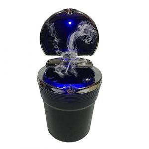 Voiture avec Couvercle Anti-odeurs &ndash; cendrier Portable sans fum&eacute;e avec lumi&egrave;re LED pour Voyage, Porte-gobelet, Maison, Voiture, Bureau Teksome (tangzkc, neuf)