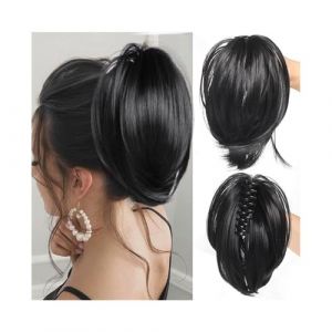 Chignon Cheveux Postiches Chignon Chouchous synth&eacute;tiques en chignon d&eacute;coiff&eacute;, postiche queue de cheval &agrave; pince Chignon Postiche Cheveux(2) (yangbieouzhou, neuf)