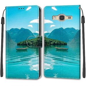 Coque pour Samsung Galaxy J3 2016, Coque Samsung J3 2016, Etui Protection Housse Premium en Cuir de Portefeuille en Cuir Fermeture Magnétique Flip Case pour Samsung Galaxy J3 / J3 2016 (DIKAS, neuf)