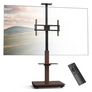XTRARM Elite Support TV &eacute;lectrique Mobile pour 40-86" Max. 60 kg, &eacute;l&eacute;vateur TV motoris&eacute; avec r&eacute;glage de la Hauteur en continu Via la t&eacute;l&eacute;commande, Max. VESA 600x400, avec &eacute;tag&egrave;res et Bloc multiprises (USA2NL, neuf)